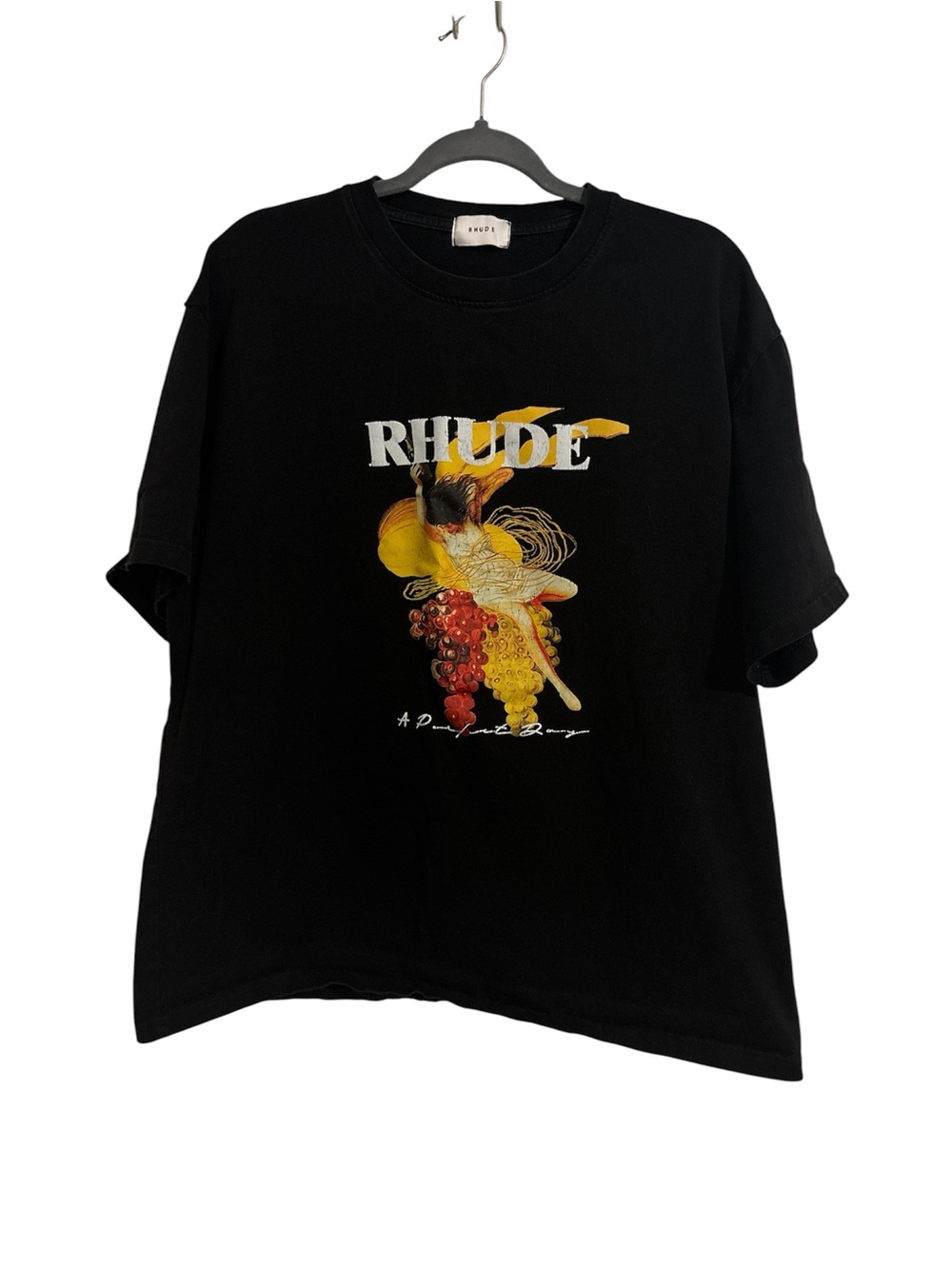 Rhude Black Crewneck Tee a perfect day